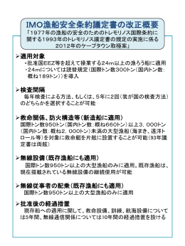 IMO漁船安全条約議定書の改正概要（PDF：111KB）