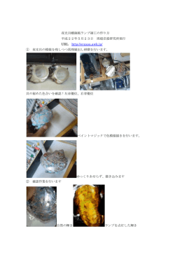 夜光貝螺鈿風ランプ細工の作り方 平成22年5月23日 周超音波研究所