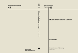 Music: the Cultural Context