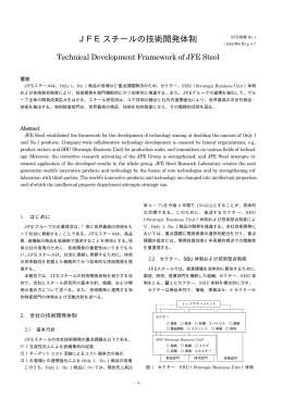 JFEスチールの技術開発体制