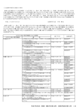 大学その他の教育機関 課 程 北海道大学 工学部土木工学科（平成二十