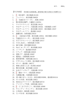 1. 2 999 盗作：東京地裁201226 2. パックマン：東京地裁590928 3. 3