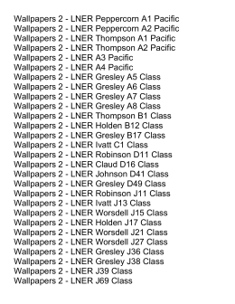 Wallpapers 2 - London & North Eastern Railways