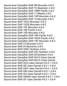 Sound einer Dampflok African Steam