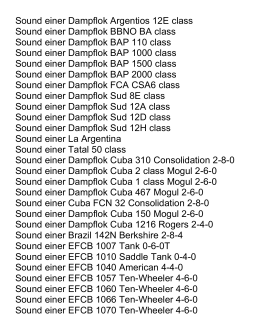 Sound einer Dampflok South America Steam