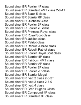 Sound einer Dampflok United Kingdom Steam