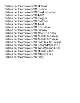 Cabina per locomotive New York Central