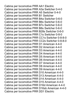 Cabina per locomotive Pennsylvania